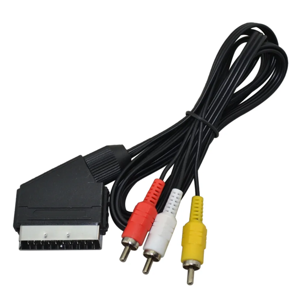 1,8m RGB SCART till 3 RCA ljudvideokabel för NES