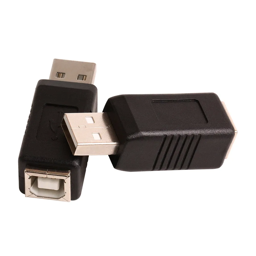 ZJT05 USB 2.0 A Male to USB B Female Adapter Converter Connector Adaptor for External Hard Disk & Printer & Scanner