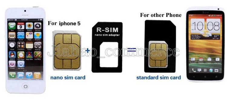lotnoosy 4-in-1-Nano-SIM-Karte auf Micro-Nano-Micro-auf-Mini-SIM-Adapter für Smartphone, Mobiltelefon, Android-Telefon, SIM-Karte 6760791