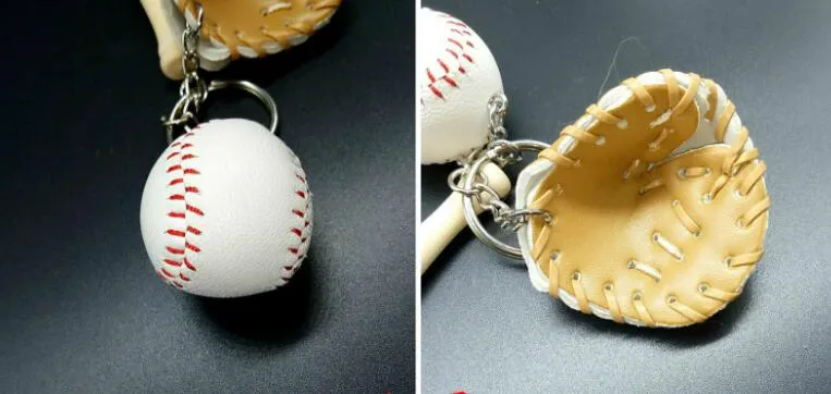 수집 가능한 좋은 창조적 인 야구 키 홀더 야구 팬 소모품 선물 스포츠 기념품 키 체인 믹스 주문 100 조각
