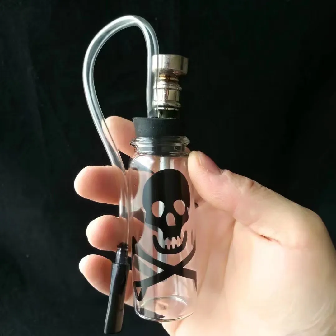 Ny bong !! Mini Glass Bongs Mix Color Glass Water Pipe International Märke DK Gratis leverans