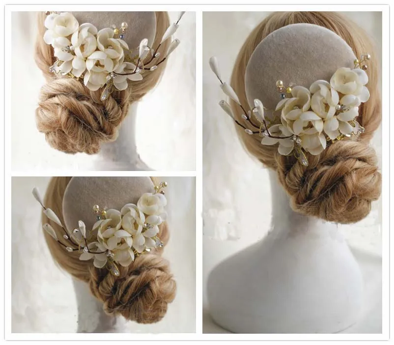 Lila brudhattar 100 handgjorda brudtillbehör Vintage Wedding Flower Hair Accessories5795514