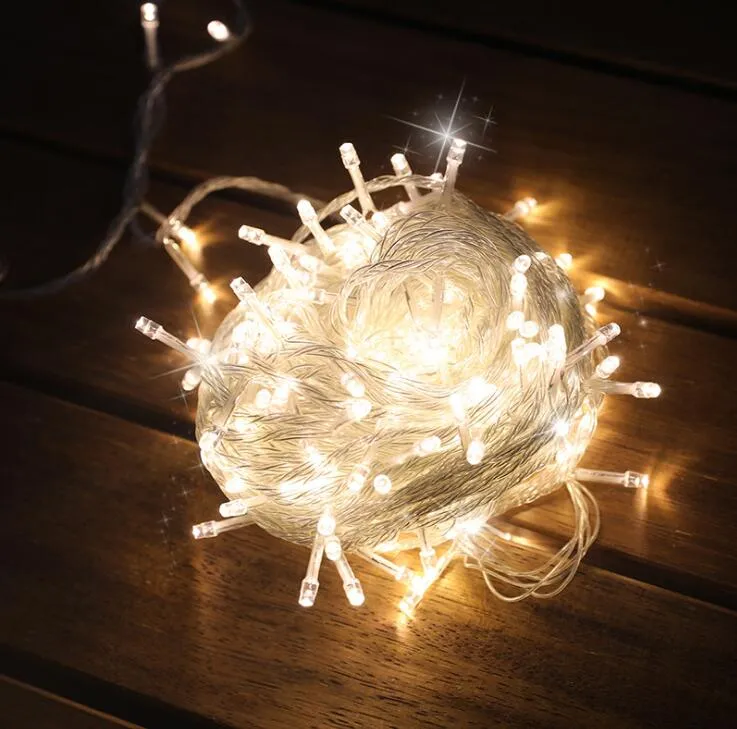 10m 100 luci a stringa di luce Decorazione albero di Natale luci a led impermeabili luci esterne decorazioni da giardino luci decorazioni feste di nozze