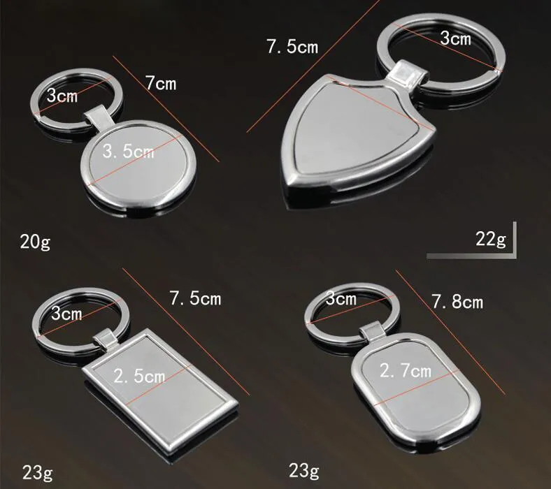 Metall-Leerzeichen-Schlüsselanhänger, kreativer Auto-Schlüsselanhänger, personalisierter Edelstahl-Schlüsselanhänger, Geschäftswerbung für Werbung
