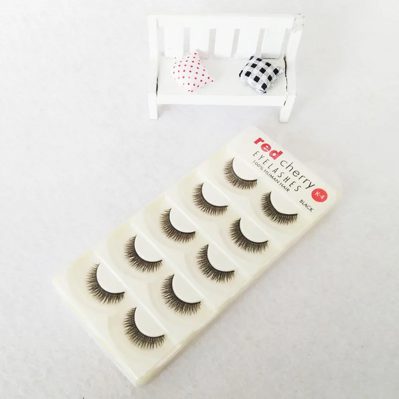 Red Cherry 5 Par False Eyelashes 18 Styles Black Cross Messy Long Thick Fake Eye Lashes Beauty Makeup High Quality4253969