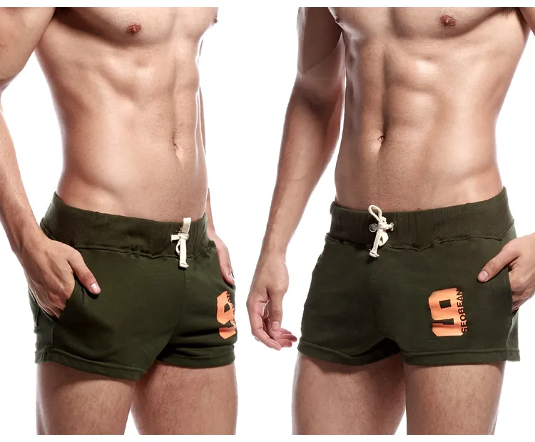Novo estilo de shorts esportivos masculinos de algodão puro, ultracurtos, calças curtas para treino de basquete masculino