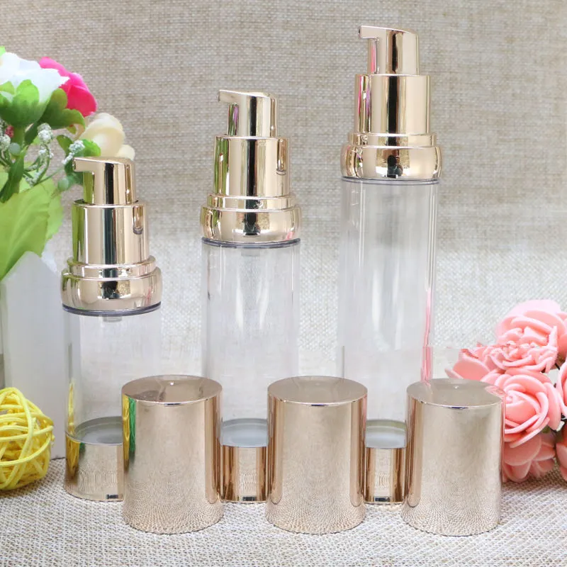 20ml 30 ml 40 ml 골드 Airless 병 진공 펌프 로션 화장품 컨테이너 여행 리필 된 병 F20172220에 대 한 사용