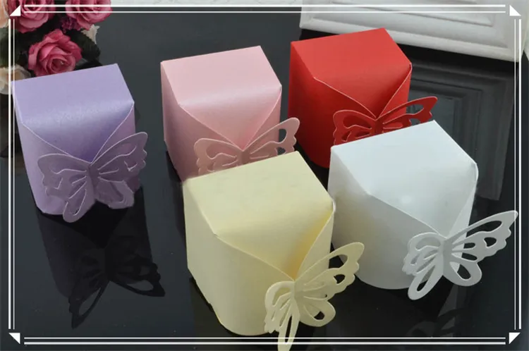 Butterfly Party Wedding Favorit Gifty Bomboniere Boxes Baby Shower Kreativ och Joyful Box Butterfly Party Decorations Bröllopsdekoration