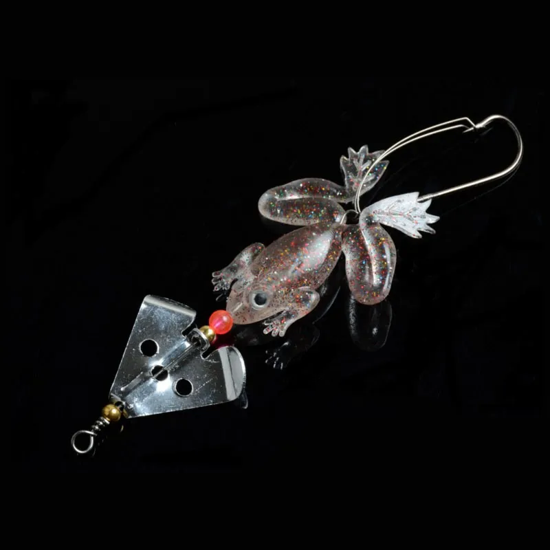 Rubber Frog Soft Angelköder Bass CrankBait Sinking 3D Eye Angelköder 9 cm 3,54