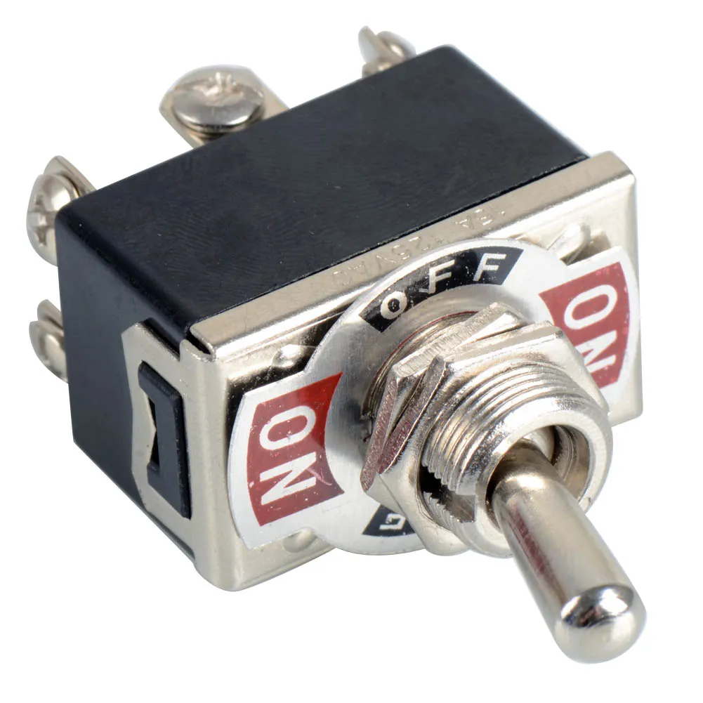 1xBlack 6-pin Växla DPDT ON-OFF-ON-omkopplare 15A 250V Mini Switches E-TEN1322 B00099 Bard