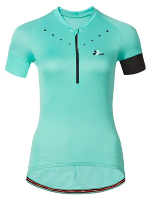 Женский светло-зеленый велосипедный трикотаж с коротким рукавом 2024 Maillot Ciclismo, одежда для езды на велосипеде, одежда для велоспорта D12