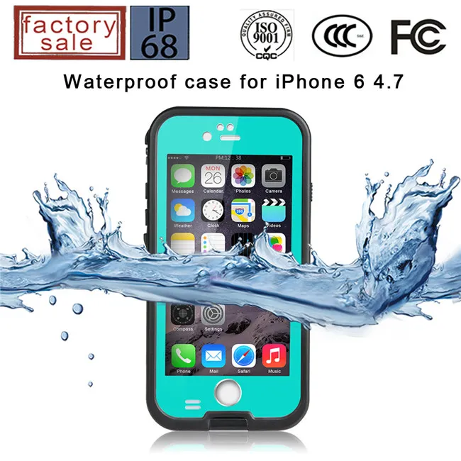 Redpepper Funda impermeable a prueba de golpes a prueba de polvo Funda para natación y surf para iphone 6 6 plus con caja al por menor