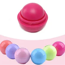 6 Fruchtgeschmack Feuchtigkeitsspendende Lippenbalsam Makeup Frauen Mode Hautpflege Nette Runde Kugelform Lippen Balm 12g Kosmetik