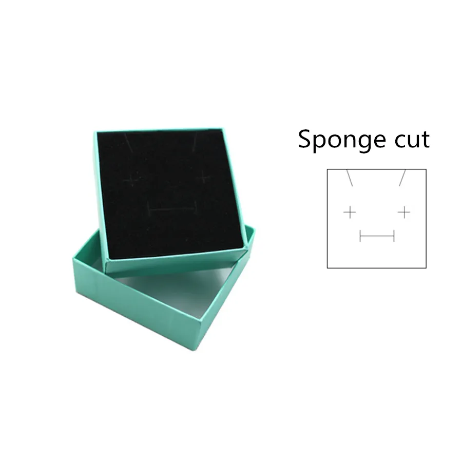 5 Different Color Jewelry Box Mostly For Earrings Ring Necklace Pendant Jewellery Packaging And Display 7.5X7.5X3.5cm