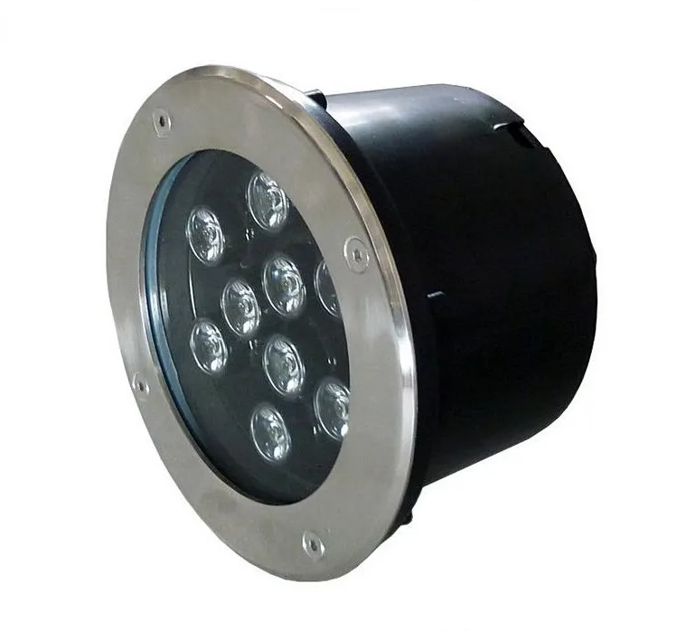 Toptan fiyat 9 * 1W LED Yeraltı Işıklar Isınma Soğuk Beyaz AC85-265V LED Bahçe Aydınlatma IP68 Gömme LED Zemin Işık