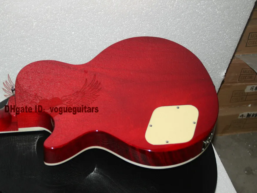 Neuankömmling Custom ONE Pickup E-Gitarre Mahagonikorpus Cherry Burst Gitarren Whole8649426