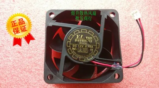 YaLnFAN 60 * 60 * 25MM D60SH-12 DC12V 0.18A 2 라인 자동 팬