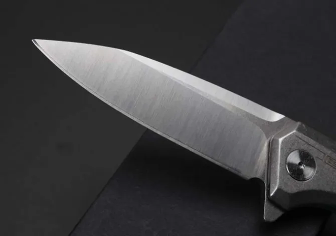 Нулевой допуск ZT0808 Тактический складной нож Лезвие D2 KVT Система шарикоподшипников Сталь Ручка из титанового сплава Кемпинг Выживание Карманный нож EDC
