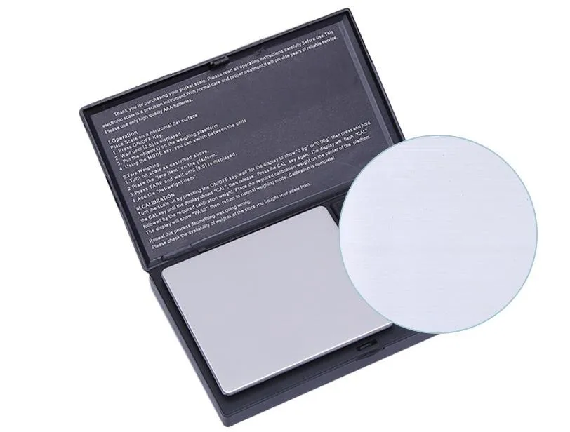 Hoge kwaliteit zak mini digitale schaal 100g x 0,01 g elektronische precieze sieraden schaal hoge precisie keukenweegschalen met led-achtergrondverlichting