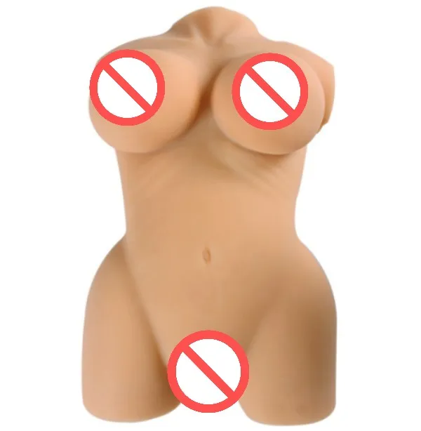 ML2 Vleeskleur 3D Half Body Silicon Torso Sex Love Dolls met anaal vainal speelgoed voor mannen