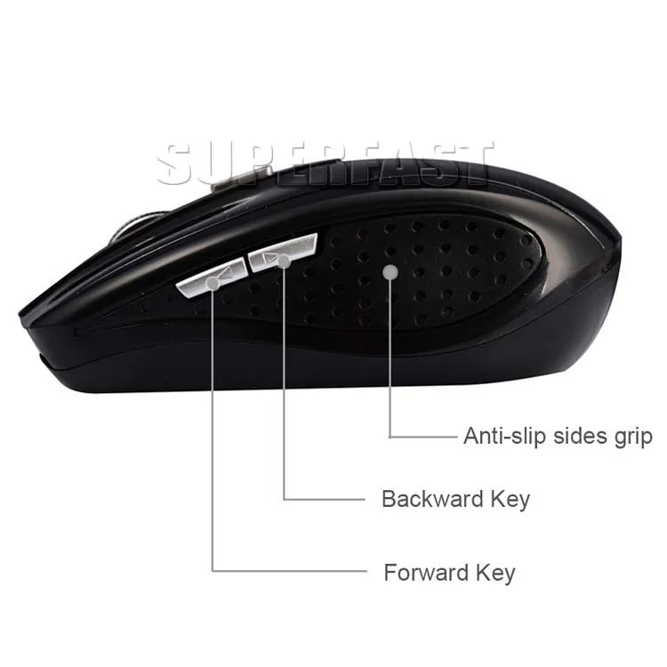 24GHz USB Optical Wireless Mouse USB Receiver Mice Smart Sleep EnergySaving Gaming Mouse for Computer Tablet PC Laptop Desktop W7746203