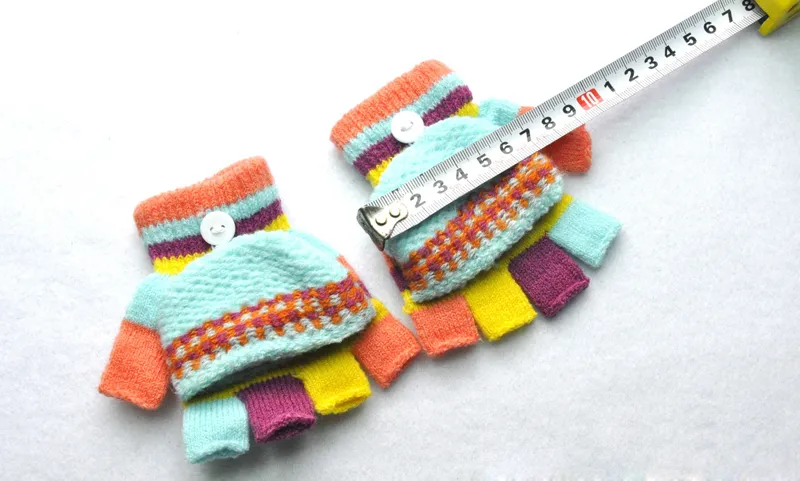 5-15 ans nouveauté 2017 hiver enfants gants chaud bébé garçons filles mitaines enfants tricoté Patchwork épaissir gants