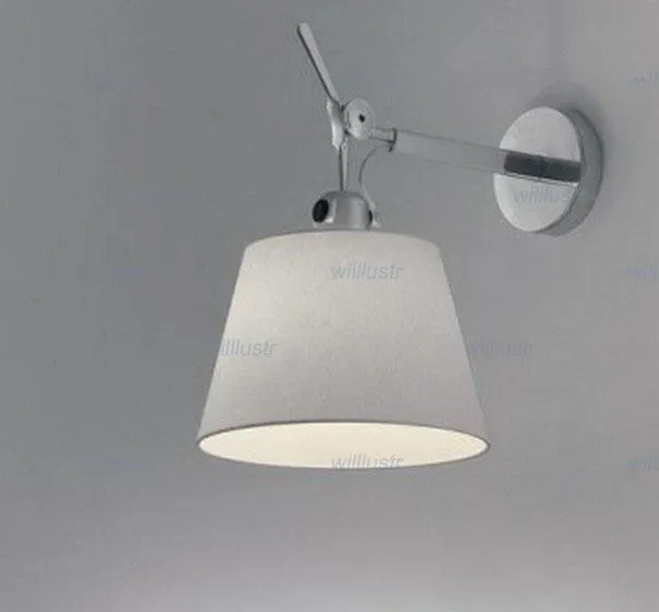 Stof Schaduw Muur Lamp Metalen Frame Wandkandelaar Muur Licht Moderne Eenvoudige Muur Licht Amerikaanse Stijl Wandkandelaar Woonkamer Zitkamer