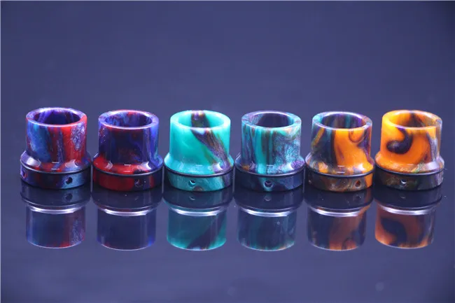 4 stili TFV8 Coilart Mage RTA Mini Buddha Roughneck Resina epossidica Drip Tip Colorato Puntali a goccia larga 510 Boccaglio RDA DHL