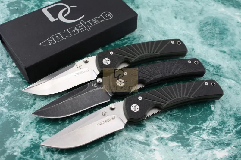 DC-A4 Sunstreaker pattern Folding knife 8Cr15Mov stonewash Blade G10 handle camping/EDC/hunting knife gift box