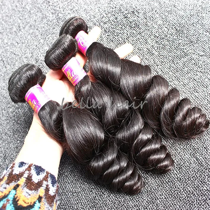 Meilleure vente 9a extension de cheveux de couleur noire naturelle / 1024 pouces ondulés cheveux humains brésiliens vague lâche livraison gratuite