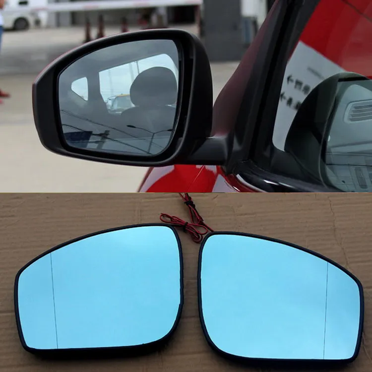 Espelho retrovisor do carro grande angular hyperbolic espelho azul seta led luz de direção para nissan tiida autopeças frete grátis