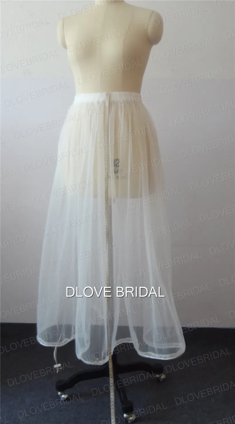 Vestido de noiva de novo design Papticoat de uma camada Salia de tule macia Salia de subsídio salva você da água do banheiro Gather cientia elástica re3679710