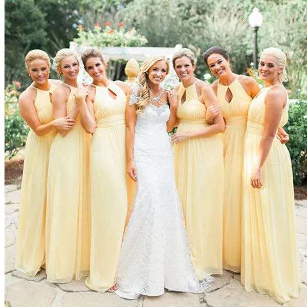 Pastel yellow chiffon dress 2025