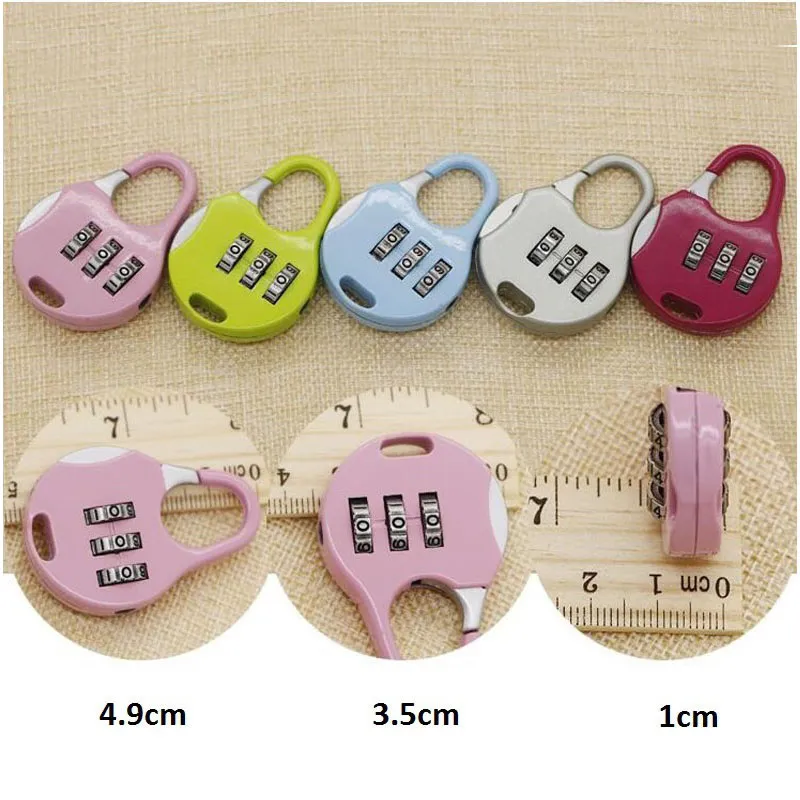 Hot 3 Digit Dial Combination Code Number Lock Padlock For Luggage Zipper Bag Backpack Handbag Suitcase Drawer ZA1350