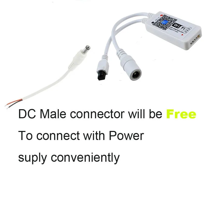 スマートフォンコントロールミニwifi RGB RGBW LEDコントローラー12V 24キーLEDリモートLEDランプストリップ同期タイマー音楽モードDC MALE5832780