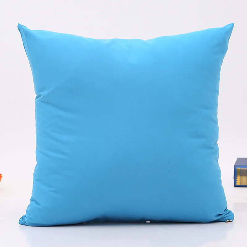 18x18 cali Solid Color Throw Pillow Case Case Square Dekoracyjne Poszewka na Powyżej Powyżej Poszewka Bawełniana Pokrywa Do DIY Paint Laking lub Priniting