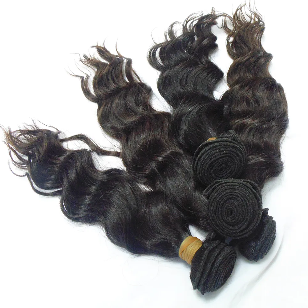 Affordable Factory 100 Percent Indian unprocessed Beach Water Wave No Chemical Glossy Hairs lot8349591