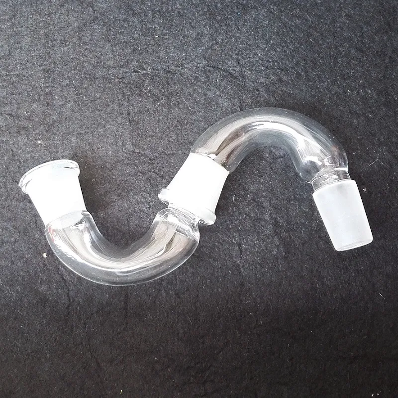 Adaptador de vidro em forma de V 2 pçs/lote 14mm fêmea para 14mm junta macho para tubo de água de bong de vidro