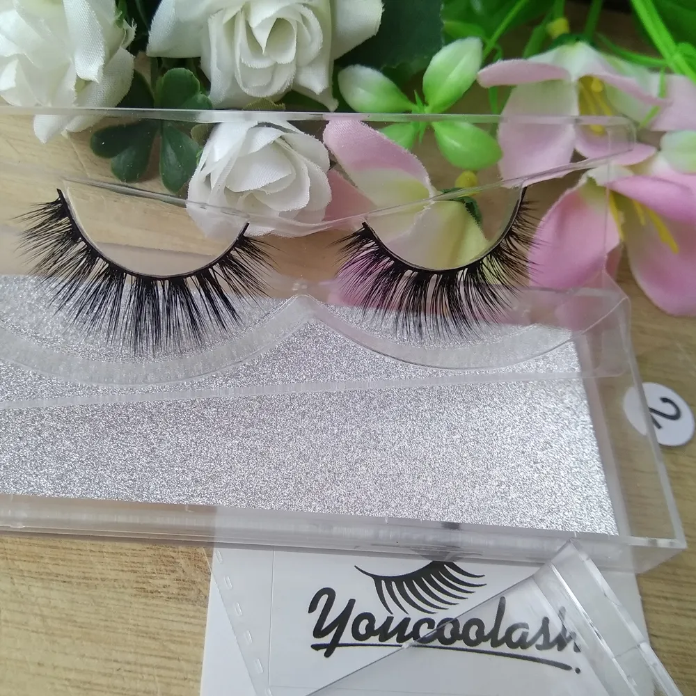 Natural Mink Strips Thick Cross False Eyelash 3D lashes Extensions factory supply for sale