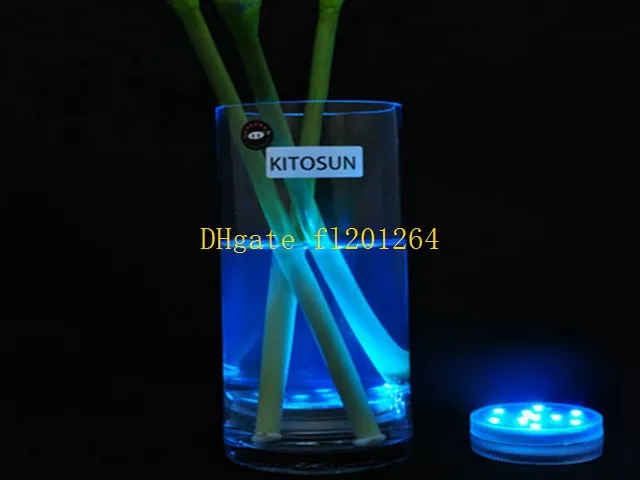 10 pièces DHL Fedex livraison gratuite télécommande 16 couleurs lumière LED Submersible, lumière de base de Vases LED pour la célébration de fête de mariage