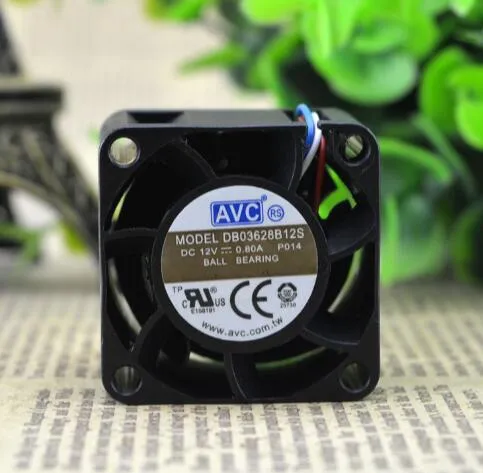 حقيقية AVC DB03628B12S 36 * 36 * 28MM 12V 0.80A 3.6CM سلك 4 سرعة عالية مروحة الرياح واسع