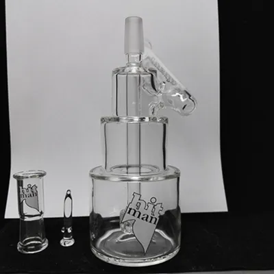 Hitman de alta qualidade bolo de aniversário de vidro bong dab rig plataformas de petróleo de vidro tubo de água de vidro para fumar bong Matrix perc 14.4 cúpula e prego