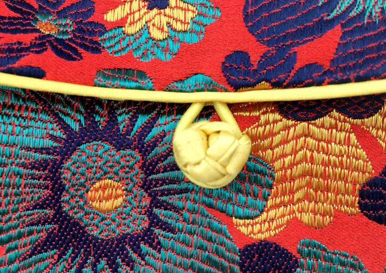 Kinesisk knut Silk Brocade Små påsar Väska med dragkedja Smycken Väska Myntväska Presentförpackning Kreditkortshållare Fodral Förvaringsväska 2st / 