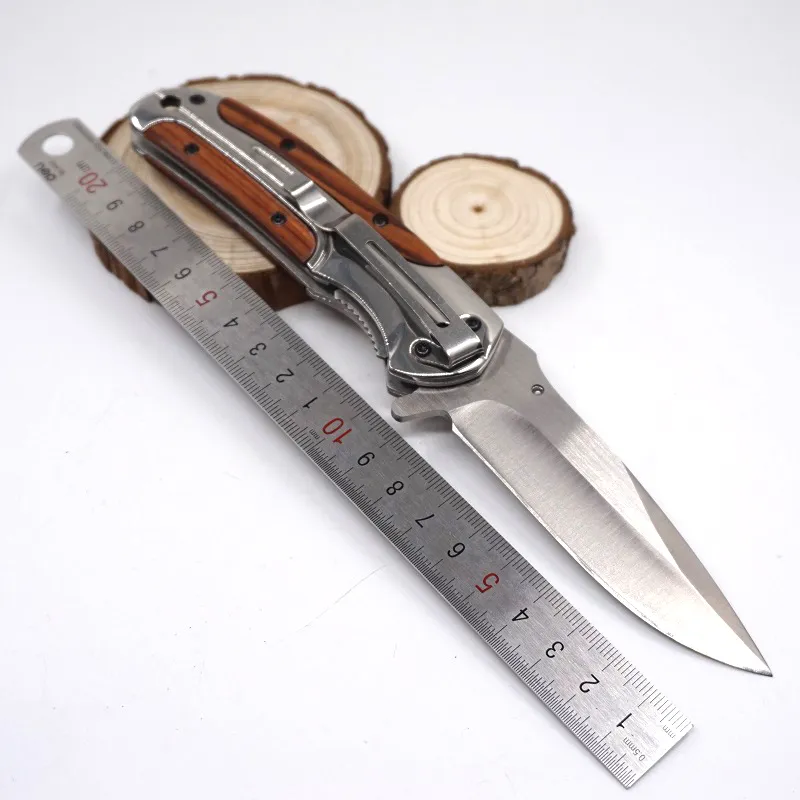 Cuchillo plegable Browning DA43, hoja 3Cr13, mango de palisandro, cuchillo táctico de titanio, cuchillo de supervivencia para caza de bolsillo, herramienta EDC para acampar