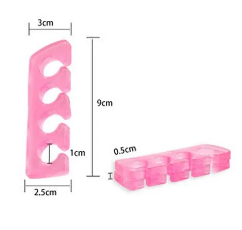 Salon Silicone Nail Toe Separators Reusable Separator for UV Gel Acrylic Nail Tool Random Color XB15154561