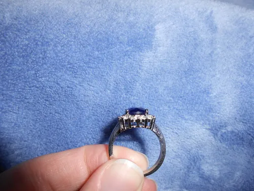 Vecalon Fashion Royal Ring Princess Cut 4ct Sapphire CZ Diamond Ring 10kt White Gold Wypełnione Kobiety Zaręczyny Pierścień Ślub