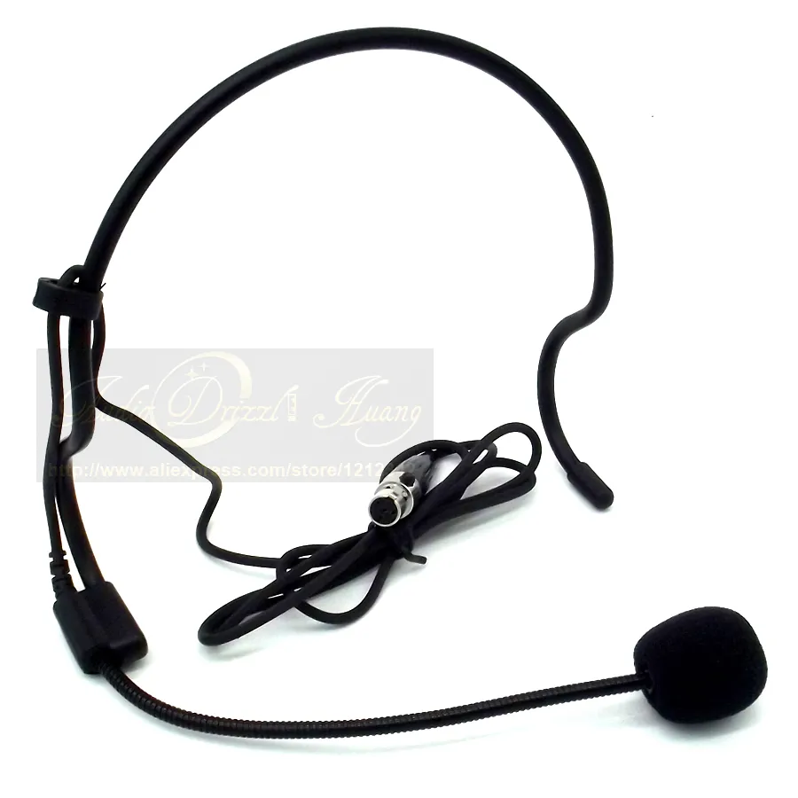 Mini XLR 4 Pin TA4F 4PIN Connector Earhook Headworn Headset Microphone Condenser Mic Mike Mikrofon For Wireless BodyPack6643830