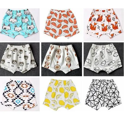 26 Estilo Bebê da criança meninos meninas iINS calças Leggings Bee Panda Zoo bordado Sabrina calça Calças Cortadas meninos Harem Short Shorts