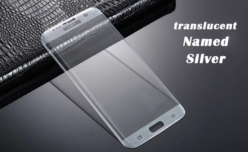 Partihandel 50st / 3D Full Cover Högkvalitativ Ultra-Tunna Real Tempered Glass Skärmskydd för Samsung Galaxy S6 S7 Edge