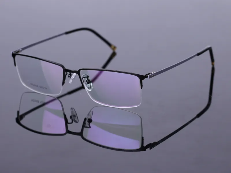 Doornen breuk Intiem 2016 nieuwe mannen lenzenvloeistof frames half velless stalen plaat mode  ontwerp bril frame CJ-2008 3